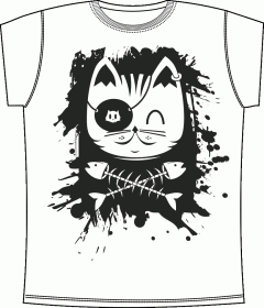 Кот пират White